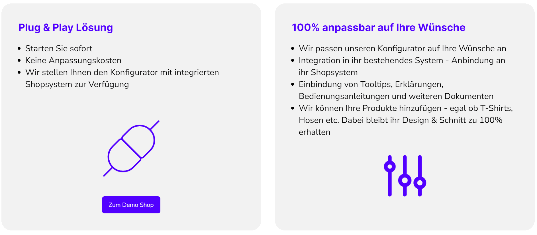 Configurator Plug&Play and Customization