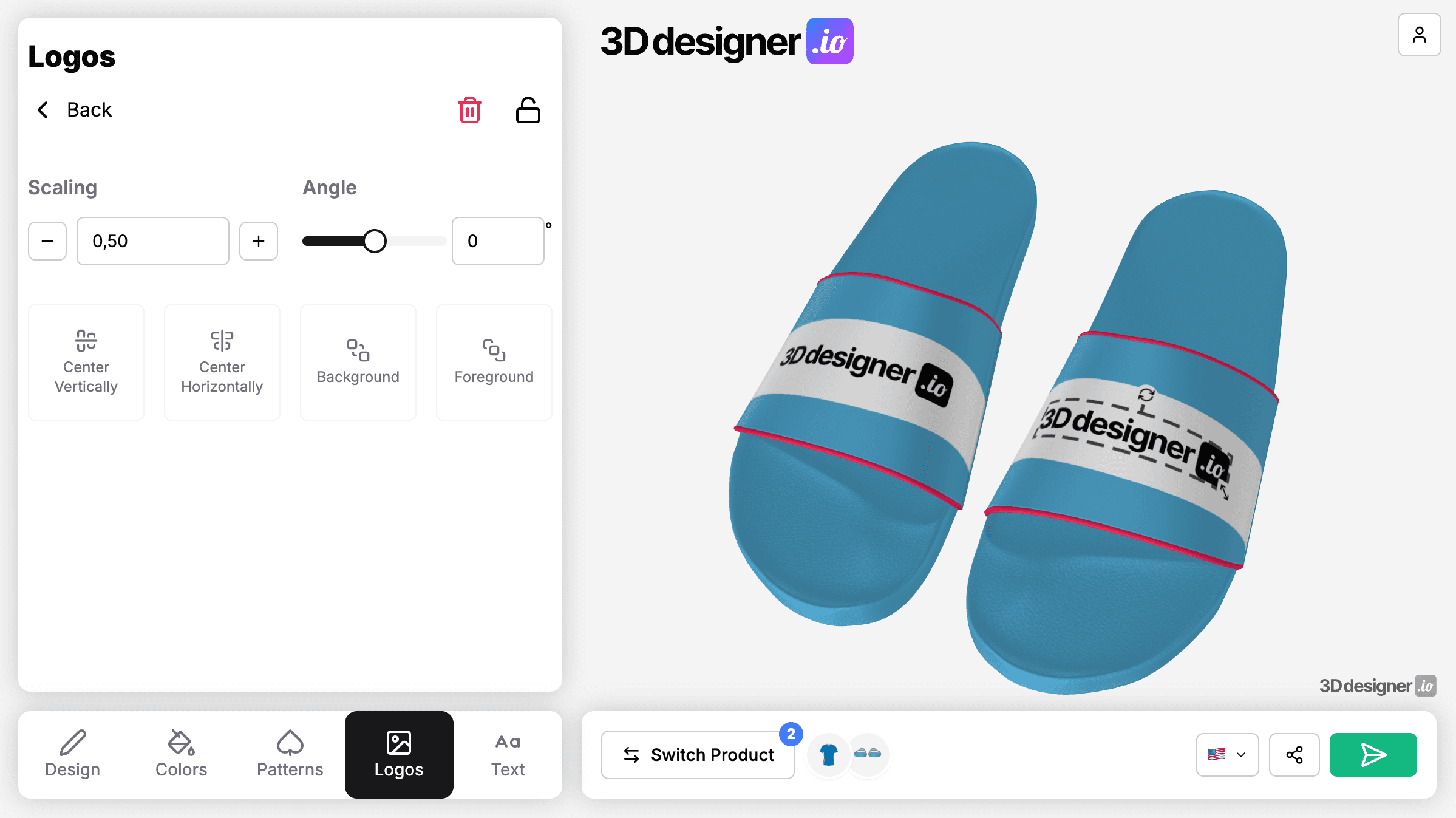 3D Designer — Bildauswahl und Design-Konfiguration
